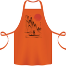 A Japanese Boat at Sunset Cotton Apron 100% Organic Orange
