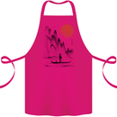 A Japanese Boat at Sunset Cotton Apron 100% Organic Pink