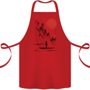 A Japanese Boat at Sunset Cotton Apron 100% Organic Red