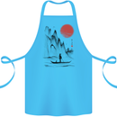 A Japanese Boat at Sunset Cotton Apron 100% Organic Turquoise
