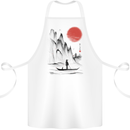 A Japanese Boat at Sunset Cotton Apron 100% Organic White