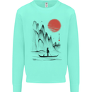 A Japanese Boat at Sunset Kids Sweatshirt Jumper Peppermint