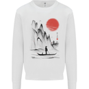 A Japanese Boat at Sunset Kids Sweatshirt Jumper White