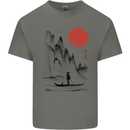 A Japanese Boat at Sunset Kids T-Shirt Childrens Charcoal