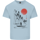 A Japanese Boat at Sunset Kids T-Shirt Childrens Light Blue