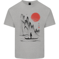 A Japanese Boat at Sunset Kids T-Shirt Childrens Sports Grey