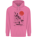 A Japanese Boat at Sunset Mens 80% Cotton Hoodie Azelea