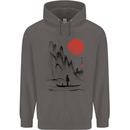 A Japanese Boat at Sunset Mens 80% Cotton Hoodie Charcoal