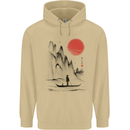 A Japanese Boat at Sunset Mens 80% Cotton Hoodie Sand