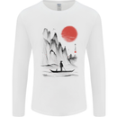 A Japanese Boat at Sunset Mens Long Sleeve T-Shirt White
