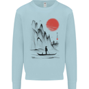 A Japanese Boat at Sunset Mens Sweatshirt Jumper Light Blue