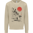 A Japanese Boat at Sunset Mens Sweatshirt Jumper Sand