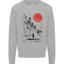 A Japanese Boat at Sunset Mens Sweatshirt Jumper Sports Grey