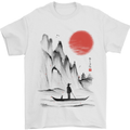A Japanese Boat at Sunset Mens T-Shirt 100% Cotton White