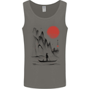 A Japanese Boat at Sunset Mens Vest Tank Top Charcoal