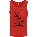 A Japanese Boat at Sunset Mens Vest Tank Top Red