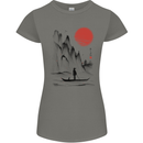 A Japanese Boat at Sunset Womens Petite Cut T-Shirt Charcoal