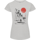 A Japanese Boat at Sunset Womens Petite Cut T-Shirt Sports Grey