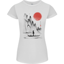 A Japanese Boat at Sunset Womens Petite Cut T-Shirt White