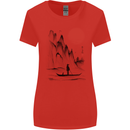 A Japanese Boat at Sunset Womens Wider Cut T-Shirt Red