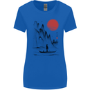 A Japanese Boat at Sunset Womens Wider Cut T-Shirt Royal Blue