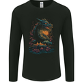 A Japanese Fantasy Water Dragon Mens Long Sleeve T-Shirt Black