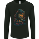 A Japanese Fantasy Water Dragon Mens Long Sleeve T-Shirt Black