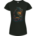 A Japanese Fantasy Water Dragon Womens Petite Cut T-Shirt Black