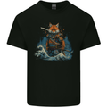 A Japanese Samurai Kitsune Bushido Ronin Mens Cotton T-Shirt Tee Top Black