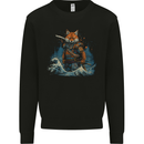 A Japanese Samurai Kitsune Bushido Ronin Mens Sweatshirt Jumper Black
