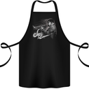 A Jazz Player Playing the Trumpet Cotton Apron 100% Organic Black