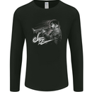 A Jazz Player Playing the Trumpet Mens Long Sleeve T-Shirt Black