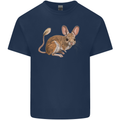 A Jerboa Mens Cotton T-Shirt Tee Top Navy Blue