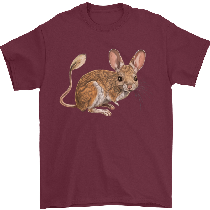 A Jerboa Mens T-Shirt 100% Cotton Maroon