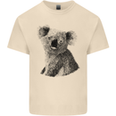 A Koala Bear Drawing Mens Cotton T-Shirt Tee Top Natural
