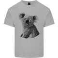 A Koala Bear Drawing Mens Cotton T-Shirt Tee Top Sports Grey