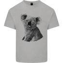 A Koala Bear Drawing Mens Cotton T-Shirt Tee Top Sports Grey