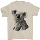 A Koala Bear Drawing Mens T-Shirt 100% Cotton Sand