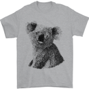 A Koala Bear Drawing Mens T-Shirt 100% Cotton Sports Grey