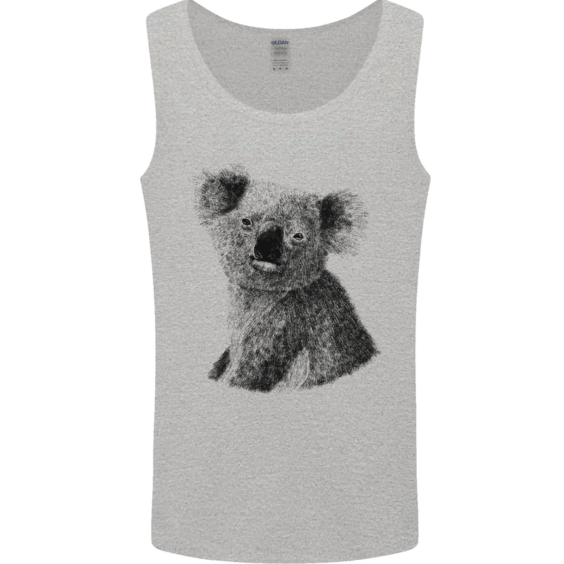A Koala Bear Drawing Mens Vest Tank Top Sports Grey