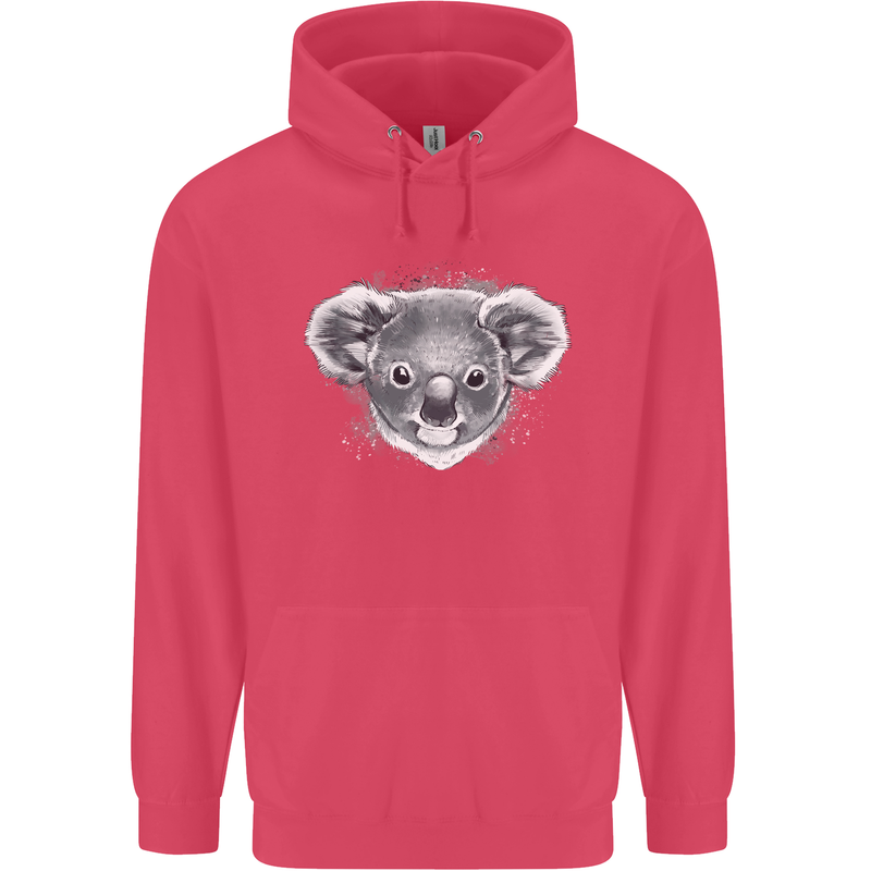 A Koala Bear Head Childrens Kids Hoodie Heliconia