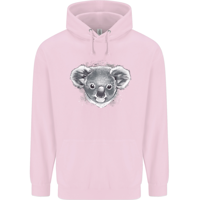 A Koala Bear Head Childrens Kids Hoodie Light Pink
