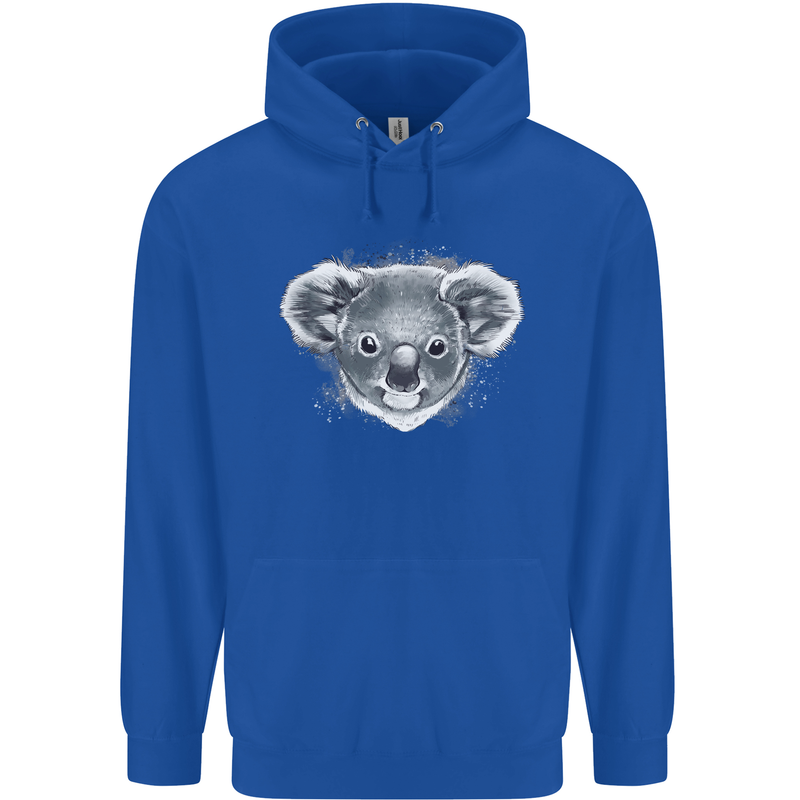 A Koala Bear Head Childrens Kids Hoodie Royal Blue