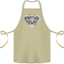 A Koala Bear Head Cotton Apron 100% Organic Khaki