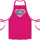 A Koala Bear Head Cotton Apron 100% Organic Pink