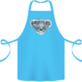 A Koala Bear Head Cotton Apron 100% Organic Turquoise