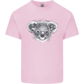 A Koala Bear Head Kids T-Shirt Childrens Light Pink