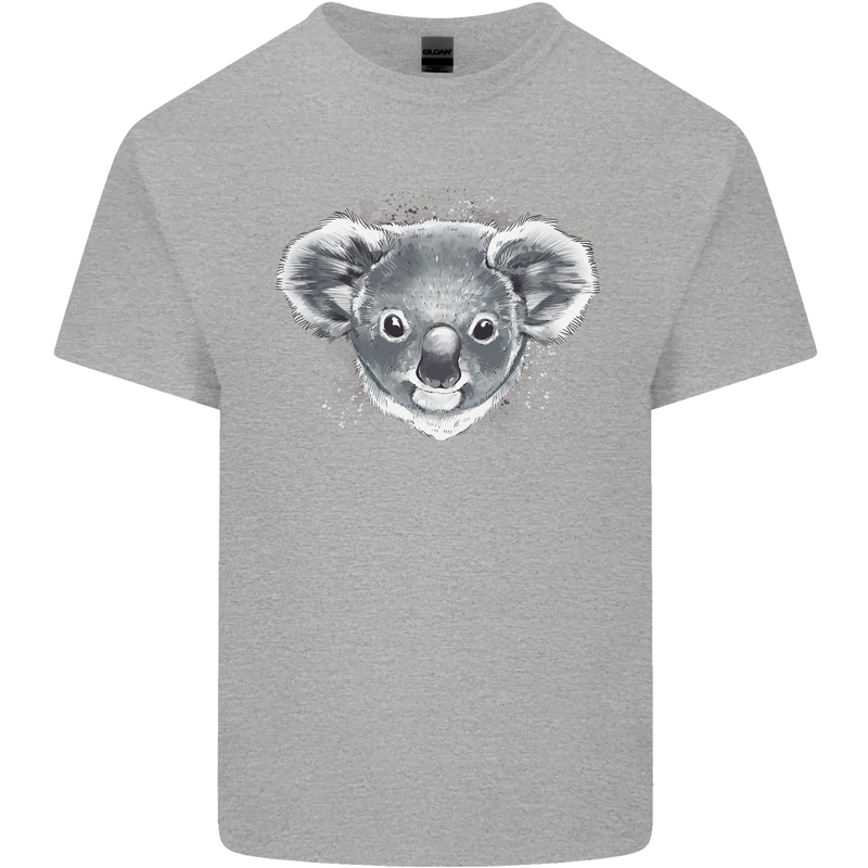 A Koala Bear Head Kids T-Shirt Childrens Sports Grey