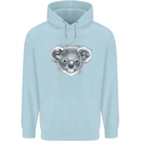 A Koala Bear Head Mens 80% Cotton Hoodie Light Blue