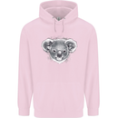 A Koala Bear Head Mens 80% Cotton Hoodie Light Pink